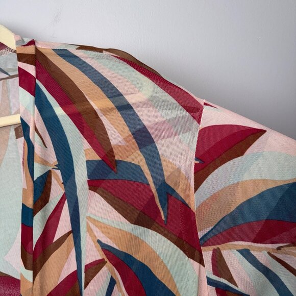 Lane Bryant Womens Abstract Print Kimono Cardigan Size 14/16 Multicolor - Picture 2 of 7